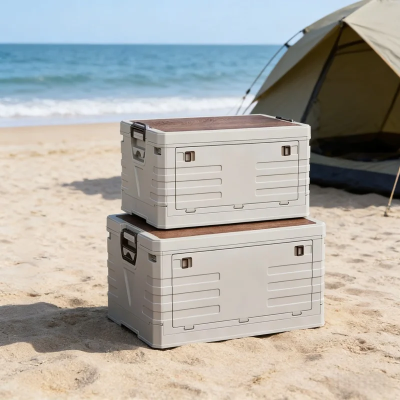 자동차 보관함 야외 캠핑 접이식 보관함 뚜껑이 있는 대 - Outdoor Camping Food 리뷰 및 가격