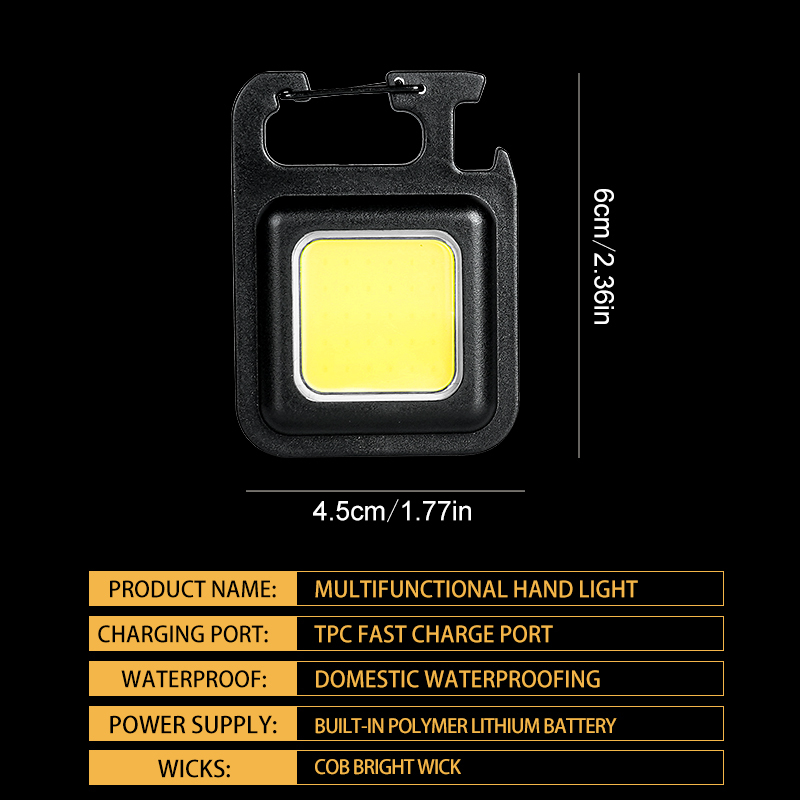 슈퍼 밝은 휴대용 미니 COB 키체인 손전등 충전식 비 - Outdoor Camping Lamp 리뷰 및 가격