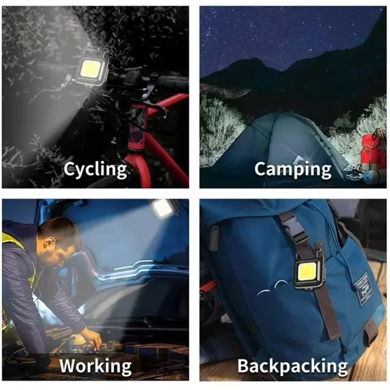슈퍼 밝은 휴대용 미니 COB 키체인 손전등 충전식 비 - Outdoor Camping Lamp 리뷰 및 가격