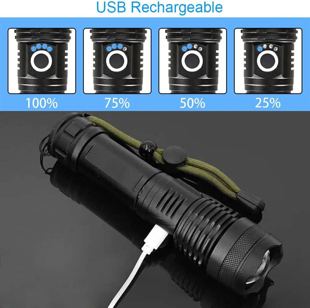 고출력 LED 손전등 충전식 5 모드 알루미늄 합금 텔 - Outdoor Camping Lamp 리뷰 및 가격